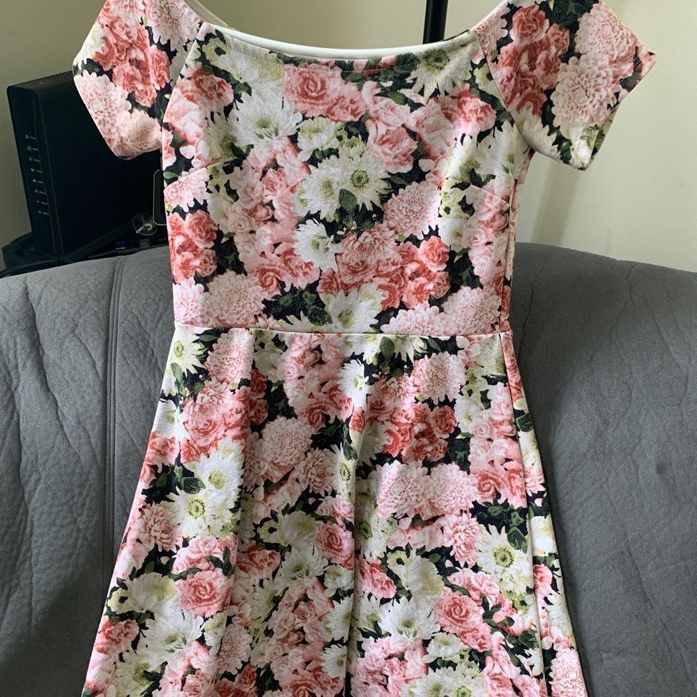 Off the shoulder floral dress
